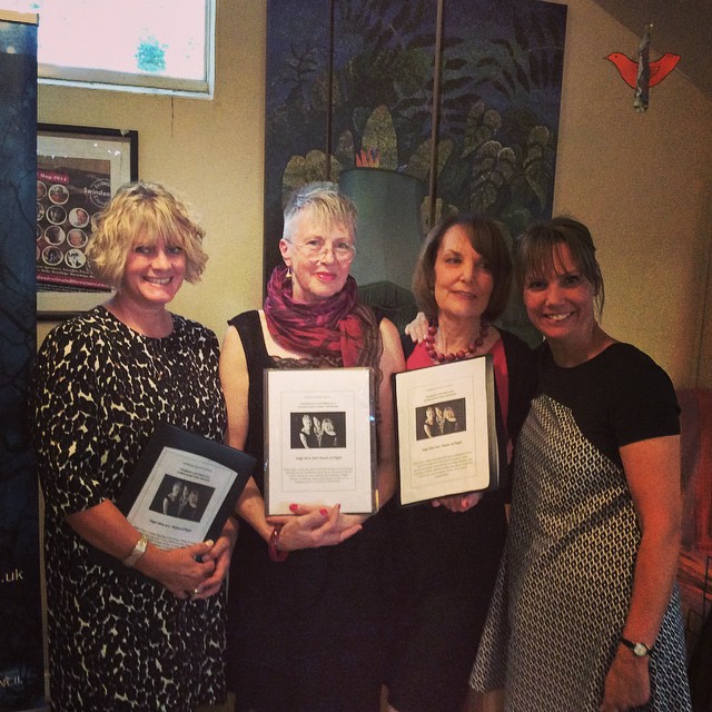 Left: Claire Dyer, Lesley Saunders, Susan Utting and festival organiser Hilda Sheehan.