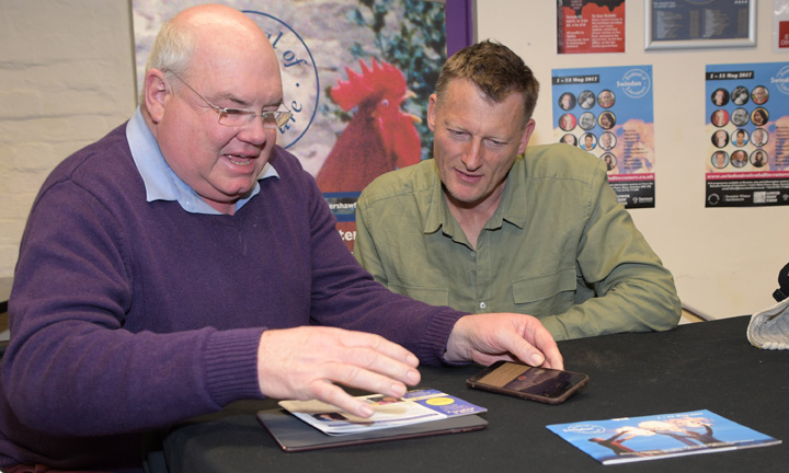 Radio presenter Steve Ryder (left) with Benedict Allen