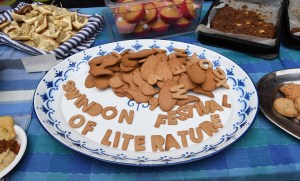 Lit fest launch biscuits