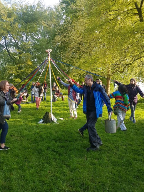 Maypole dancing
